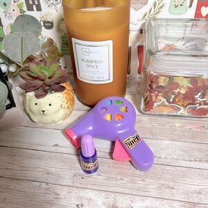 Fashion Girl Purple Hair Dryer and Nail Polish Set Beauty Salon Pretend Play Toy